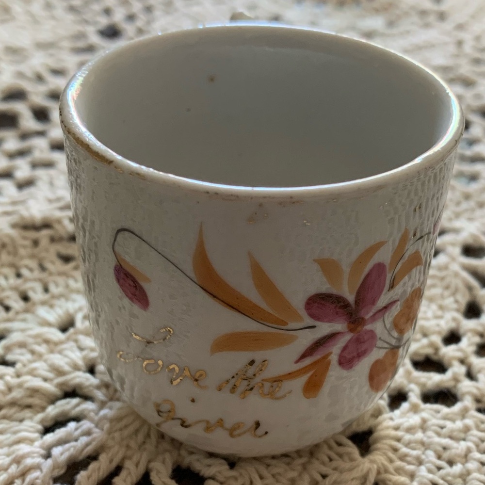 Vintage Small Porcelain Hand-painted Mug Teacup